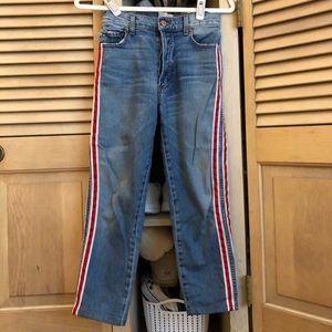 Revice jeans with red stripes on the sides
